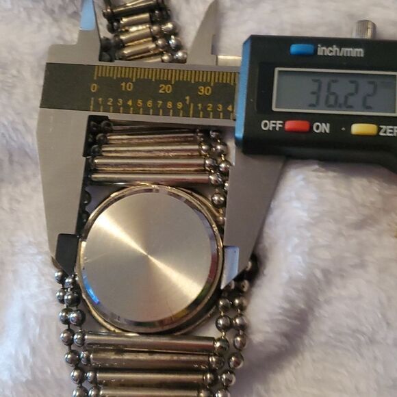 St. Bernard Industrial Fancy Metal Band Watch Silver Balls & Bars Punk Very Cool - Picture 8 of 10